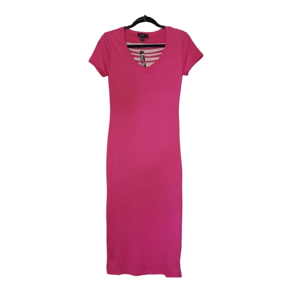 💗LOVE, Long beautiful pink dress size M
